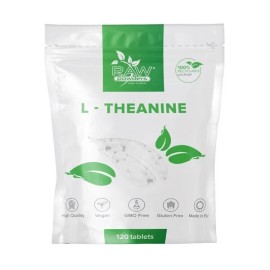 POLVOS CRUDOS L-teanina 200 mg 120 cápsulas suplemento alimenticio alivio del estrés