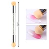 SILPECWEE 3Pcs Acrylic Nail Gradient Brush Set Double-Head Sponge Pen