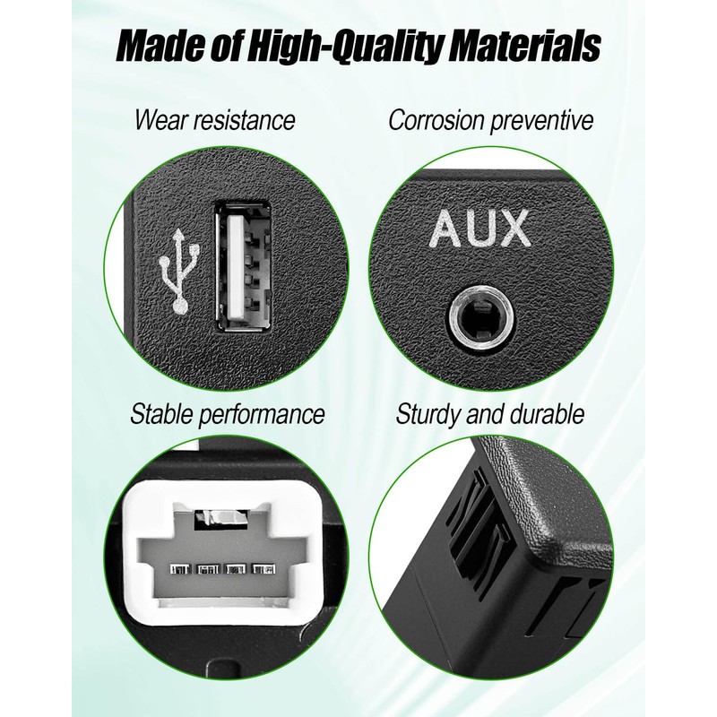 QNHEAY Auxiliary AUX USB Jack Port Fit for Nissan Altima