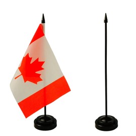 2 Pack Canada & Argentine Desk Flag, 1 Argentina Table Flag,1 Canadian Desk Flag,Argentine Office Table Flag on Stand Base, Decorations for Offices, Families, Conference rooms
