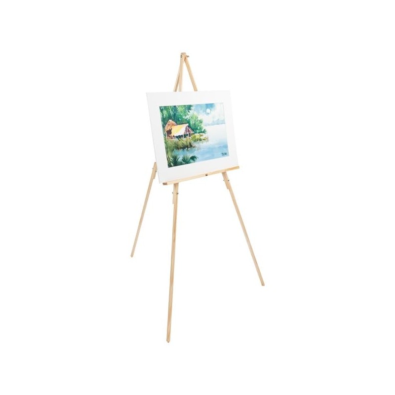 Creative Mark Thrifty Wood Tripod Display Easel Stand for Painting