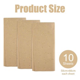 BHSTTNIXP 10 PCS 50 * 66cm Glitter Tissue Paper for Wrapping Gifts,Khaki Wrapping Paper,Tissue Paper Sheets for Birthday Christmas's Gift Flower Packaging
