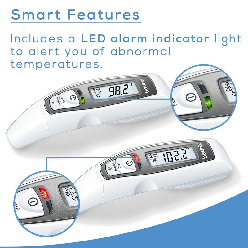 Beurer FT65 3-in-1 Digital Thermometer - Non-Contact Infrared Thermometer w/Memory