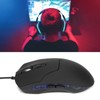 Wired Mouse Blue Backlit Type C Ergonomic Multimedia Keys Adjustable
