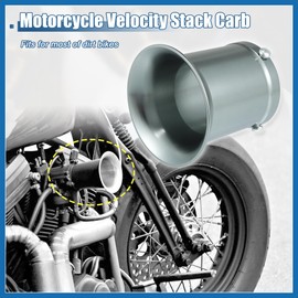 A ABSOPRO 5cm 1.97" Velocity Stack Motorcycle Carburetor Air Filters Carb Funnel Trumpet Air Cleaner Intake Wind Horn Cup for Honda for Yamaha for Kawasaki ATV Titanium Tone Item Replacement
