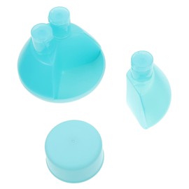 Healeved 1 Pc Bottled Mini Shampoo Lotion Dispenser Liquid Body Soap Tolietry Container Blue Toning Shampoo Conditioner Bottle Blue Shampoo Transparent Bottle Leakproof Travel Abs