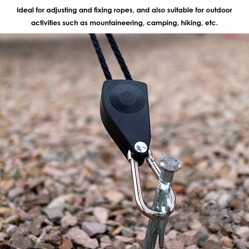 NIDHFG 4-Piece Lift Rope Pulley Adjuster And 4-Piece Carabiner, Multi-Function
