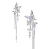 Stylish long tassel earrings Elegant butterfly pendant earrings for women