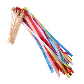 20Pcs Wooden Ribbon Fairy with Bells Party Favors for Girls Toddler Dance Streamers Wedding Decorations Colorful Fairy Sticks for Kids Christmas Birthday Outdoor Fun