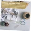 Beavorty 2pcs Leather Scissor Protector Sleeves for Hairdressing Durable and