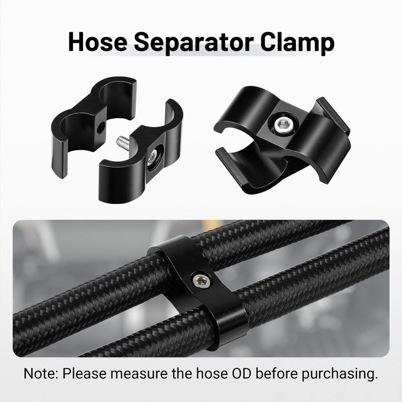 EVIL ENERGY Hose Separator Clamp,Fuel Line Mounting Clamp Aluminum Black
