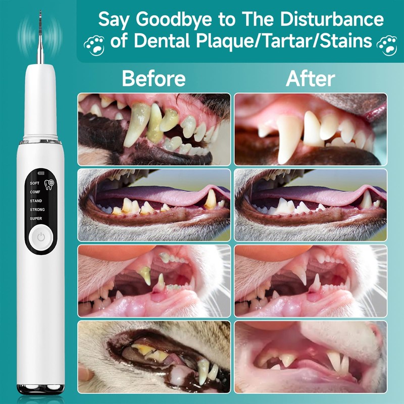 Dog Teeth Cleaning Kit Dog Plaque and Tartar Remover with