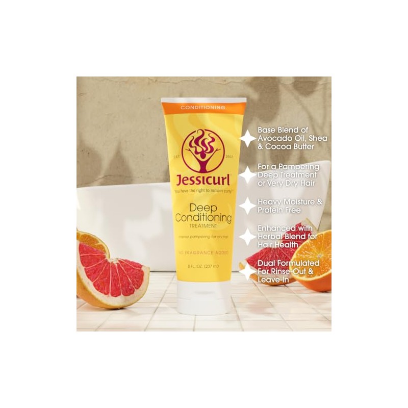 Jessicurl Deep Conditioning Treatment, Citrus Lavender, 8.0 Fluid Ounce