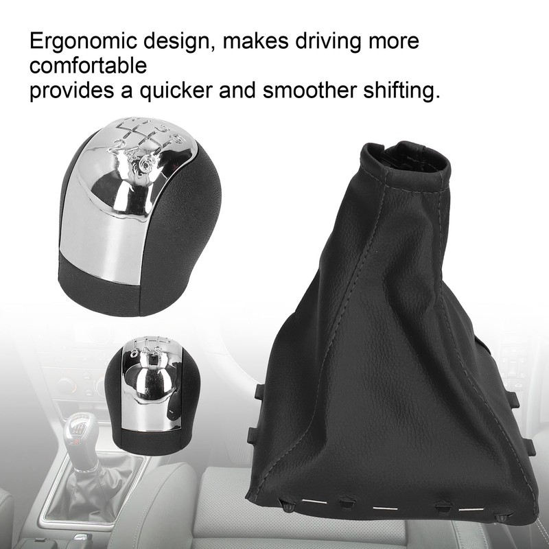 6 Speed Gear Shift Knob with Gaiter Fit for Opel