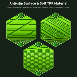 Shockproof Bike Handlebar Grips 22.2mm Bicycle Grips Non-Slip Soft Handlebar Cover End for Mountain Bikes