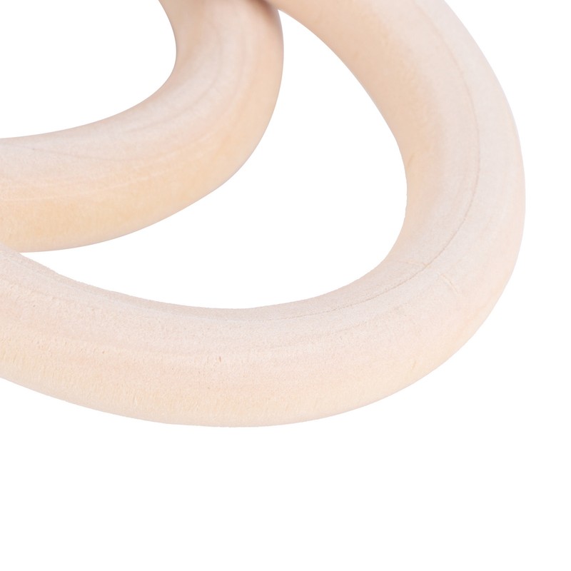 20Pcs Wood Baby Natural Teething Rings DIY Jewelry Circle Pendant