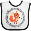 inktastic Flute Music Gift for Kids Baby Bib White and