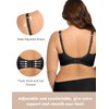 POKARLA Bras for Women Seamless Wireless Full-Coverage Adjustable Straps Stretchy