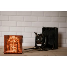 ✓ Enhance Meditation Practice - Small Shroud of Turin Desktop Canvas Print Perfect Christian Spiritual Gift