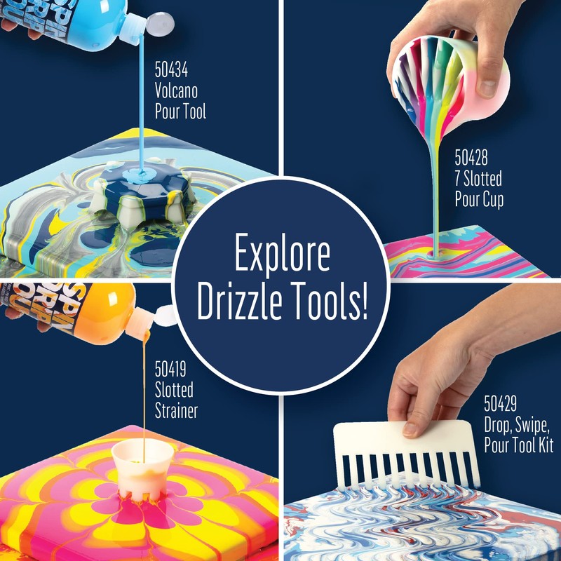 FolkArt, 3-Slotted Drizzle Divided Cup Perfect for Fluid Paint Pouring
