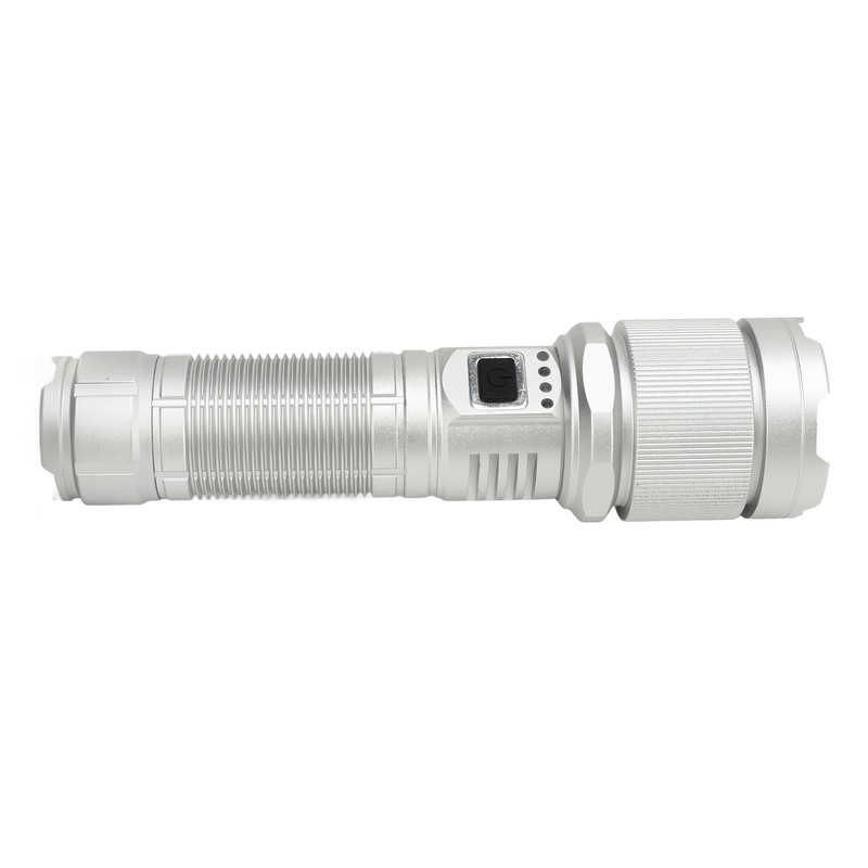 Rechargeable LED Flashlight High Luminous Flux 8000LM Telescopic Zoom Handheld