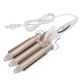 Three Barrel Curling Iron Salon Hairstyling Waver Hair Crimper Hairdressing Tool 25mm 110‑240VEU Plug