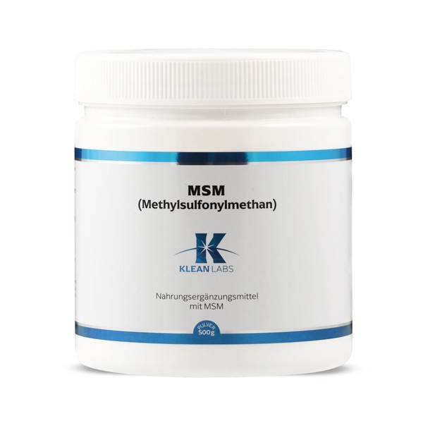 Klean Labs - MSM (Methylsulfonylmethan) Pulver - 500 g Packung