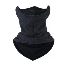 Unbranded Summer Anti Wind UV Neck Gaiter Scarf Balaclava Face Mask Bandana for Outdoor US - Black Solid