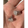 Real Solid 925 Silver Iced CZ Hip Hop Earrings Large