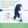 YXYYXY 10 Inch Stainless Steel Ice Auger Replacement Blades, Compatible