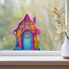Bright Rainbow House with Trees - Fairy Door Wall Sticker