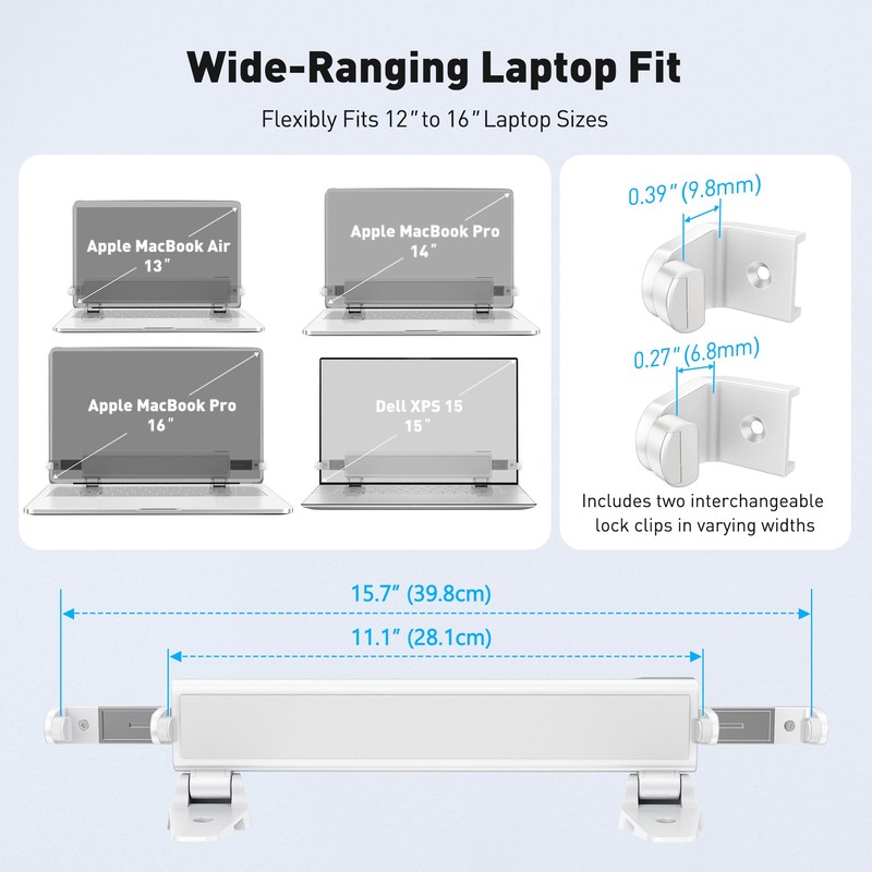 AboveTEK MacBook & Surface Laptop Locking Station with Combo Lock