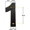 Cast Iron Door Number 1 - Black House Numbers