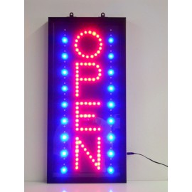 Huge Window OPEN vertical LED sign  Motion Bar neon VERY BRIGHT