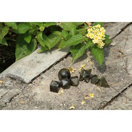 Jet International Beautiful A ++ Labradorite 7 Stones Holy Geometry Sets Gemstone Platonic Solid Merkaba Star of Highest Quality with Velvet Pouch Attractive Cleaning