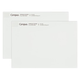 KOKUYO Report Paper, B5 Campus Spread Paper, 50 Sheets, Set of 2, 0.2 inch (5 mm) Ruled Ruled Ruling, Le-SP735S5X2SET