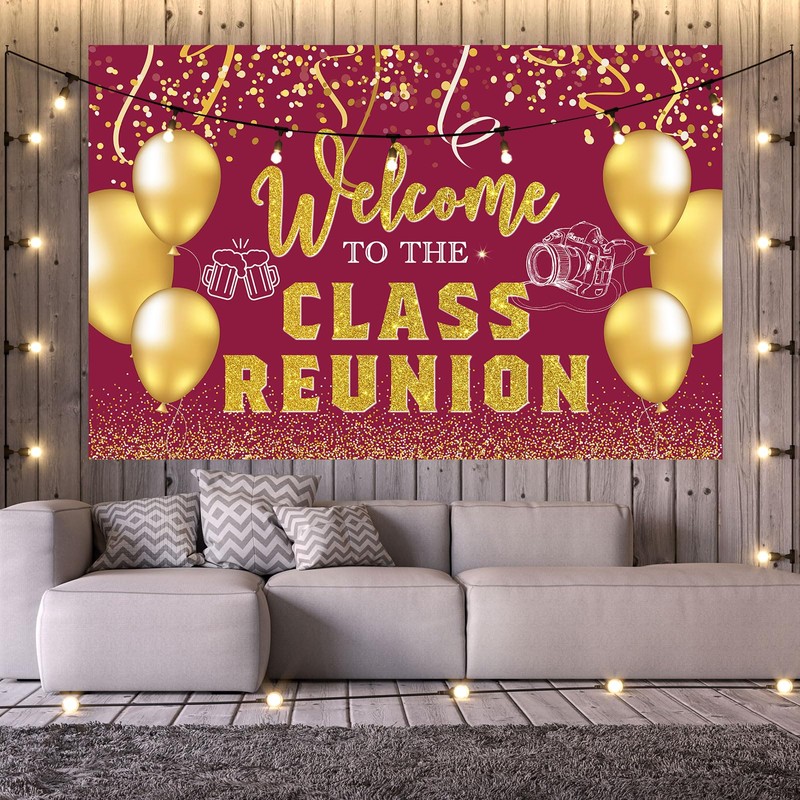 Dill-Dall Welcome to Class Reunion Backdrop Wall Banner, Class of