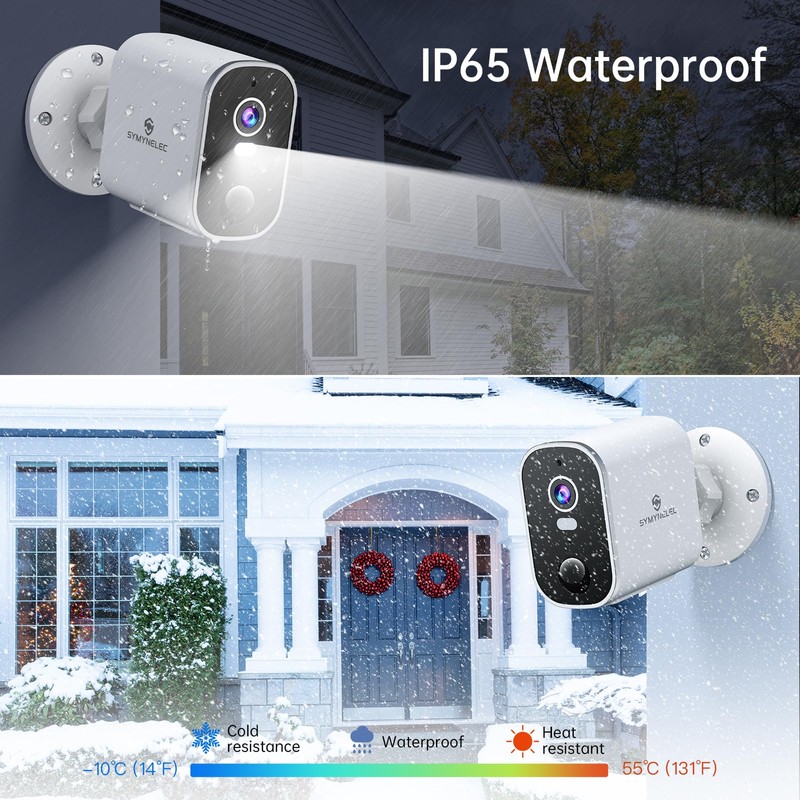 Security Cameras Wireless Outdoor 2K: Battery Powered WiFi Camera with
