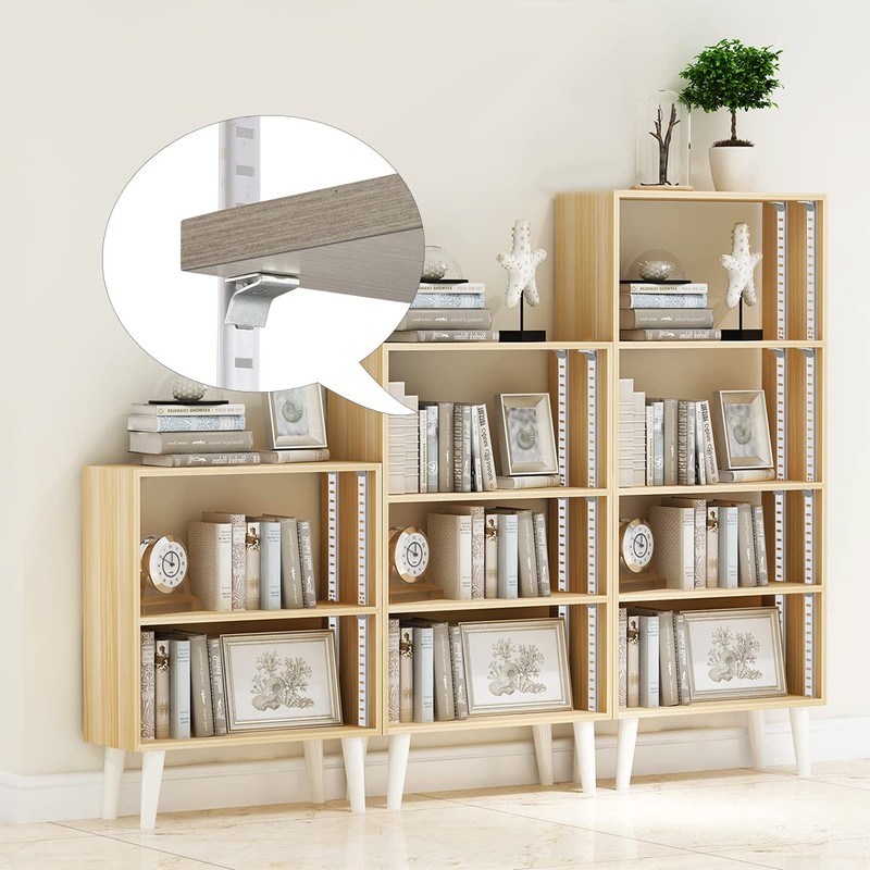 Shelf Clips, 40PCS Adjustable Shelving Brackets for 255 Standard Pilaster,