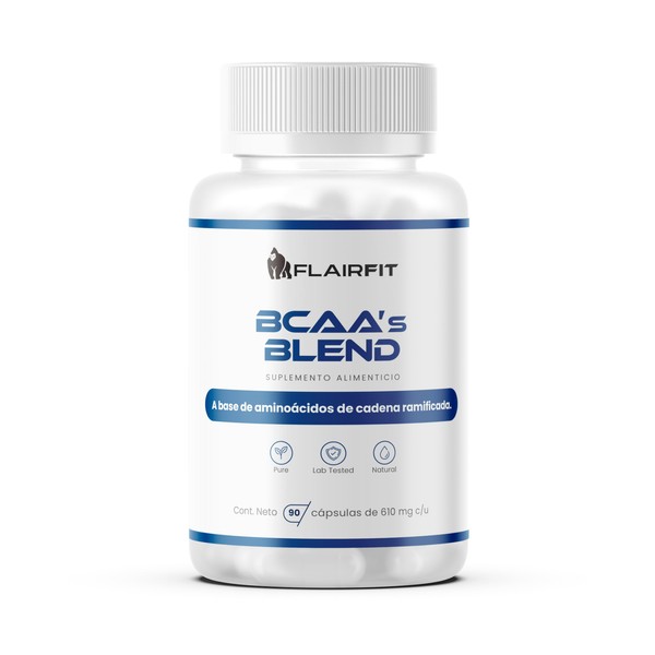 FLAIRFIT® Suplemento En Cápsulas, Formulación Premium, BCAAs Blend, Aminoacidos para