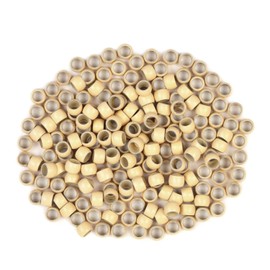 3.0mm Nano Beads Copper Micro Rings Beads for Nano Ring Hair Extensions (200 Pcs, Blonde)