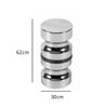 Back-to-Back Glass Door Knob Puller Push Handle Bathroom Shower Stainless