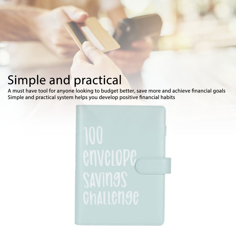100 Envelopes Challenge Binder Waterproof A5 Money Saving Budget Binder