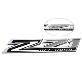 2pack New Big Z71 Off Road Emblems Side Decals 3D Badges Compatible with fits 2019-2025 Silverado Offroad Parts 84632695 (Chrome Black)