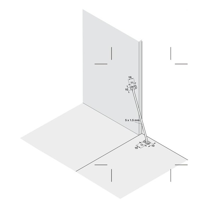 Hafele opening limiter for furniture doors, cabinet door, door opening