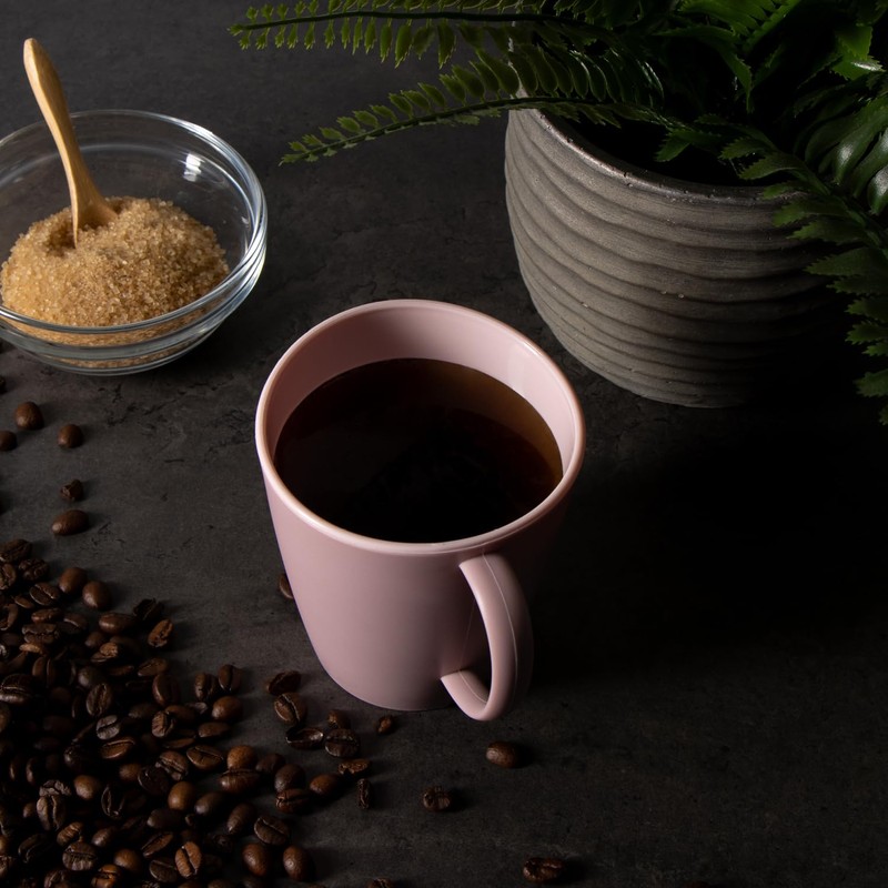 com-four® 4 x Coffee Cups with Handle, 360 ml, Dishwasher-Safe