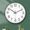 Modern Wall Clock, 12 Inch Quartz Movement, Silent Non-Ticking, Black