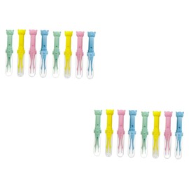 Vaguelly 16pcs Nose Picker and Tweezer Nose Cleaning Clip for Boys and Girls Adults Safe Skid Design Multi-purpose for Earwax Navel Eye Random Color
