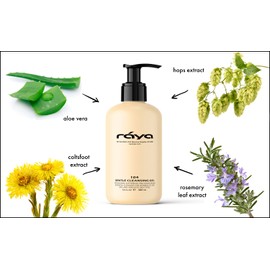 Raya Gentle Facial Cleansing Gel 16 oz (104) | Softening and Moisturizing Botanical Cleanser for Dry and Sensitive Skin| Helps Hydrate Smooth Complexion