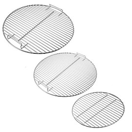 AJinTeby Heavy Duty Plated Steel Hinged Cooking Grate and Lower Grate, Charcoal Grate for Weber 18 inch/ 18.5" Charcoal Grills, Smokey Mountain Cooker (7432+85042+63013)